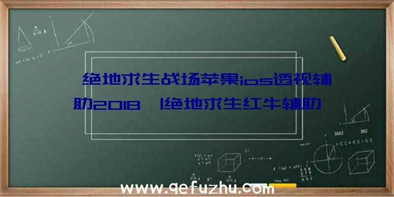 「绝地求生战场苹果ios透视辅助2018」|绝地求生红牛辅助下载地址